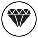 Diamond star Black Filled icon