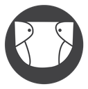 Diaper Black Filled icon