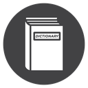 Dictionary Reference Book Black Filled icon