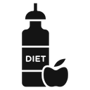 Diet drink Black Filled icon