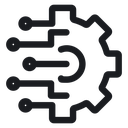 Digital technology gear 2 icon