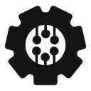 Digital technology gear icon