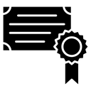 Diploma Black Filled icon