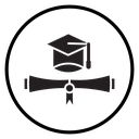 Diploma Black Filled icon
