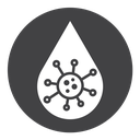 Dirty water drop Black Filled icon