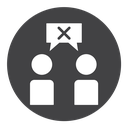 Disagreement Black Filled icon