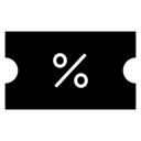 Discount coupon Black Filled icon