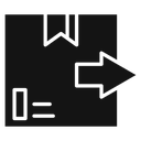 Distribution Black Filled icon
