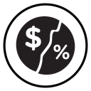Dividend Black Filled icon