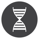 DNA Double Helix Black Filled icon