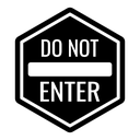 Do not enter sign icon
