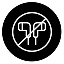 Do not use earphone icon