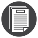 Document Copies Black Filled icon