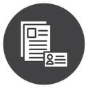 Document ID Badge Black Filled icon