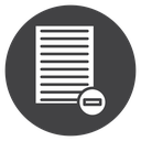Document Minus Badge icon