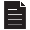 Document papers Black Filled icon