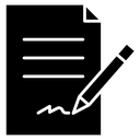 Document signed icon