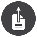 Document Upload Arrow Black Filled icon