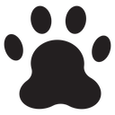 Dog and cat paw icon