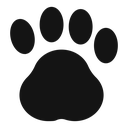 Dog and cat paw icon
