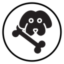 Dog bone icon