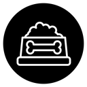 Dog feeding icon
