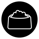 Dog feeding icon