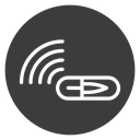 Dog microchip icon