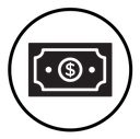 Dollar banknote money icon
