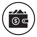 Dollar wallet icon