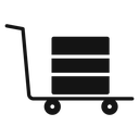 Dolly flatbed icon