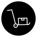 Dolly flatbed Black Filled icon