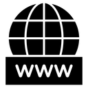 Domain Black Filled icon