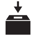 Donation box Black Filled icon