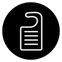 Door hanger Black Filled icon