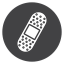 Dotted Adhesive Bandage Black Filled icon