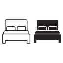 Double bed icon