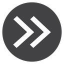 Double Chevron Arrow Black Filled icon