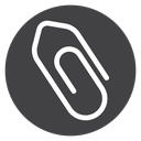 Double Loop Paperclip Black Filled icon
