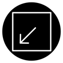 Down left icon