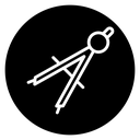 Drafting compass icon