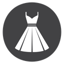 Dress Black Filled icon