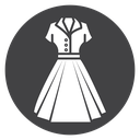 Dress Black Filled icon