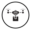 Drone delivery icon