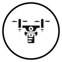 Drone delivery Black Filled icon