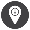 Drop Pin Black Filled icon