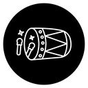 Drum Instrument Black Filled icon