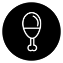 Drumstick bite icon