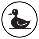 Duck Black Filled icon