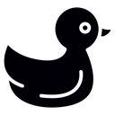 Duck toy icon